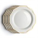 Luxury Scalloped Sunflower Dishes Plate Set Irregular Wedding Table Decorative Charger Plates with Gold Rim