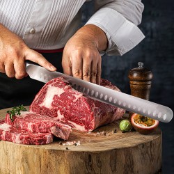 Stainless Steel Ham Meat Slicing Knife 12inch Beef Brisket Knives Metal Watermelon Knife