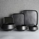 Matte Black Japanese Ceramic Rice Bowl Porcelain Matcha Alms Bowl Ramen Soup Bowl Salad Dessert Cereal Bowl