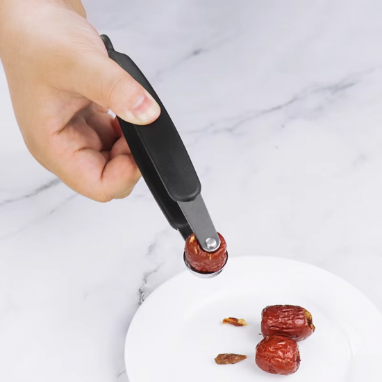 Durable Stainless Steel Manual Fruit Vegetable Gadgets Kitchen Core Seed Remover Plastic Handle Includes Olive Red Date Core