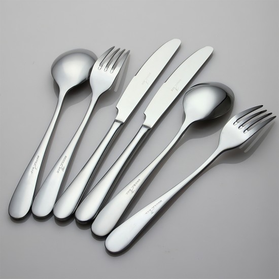 High Quality Stainless Steel Flat Silverware Metal Knife  Fork and Spoon Wedding Cutlery Set