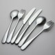 High Quality Stainless Steel Flat Silverware Metal Knife  Fork and Spoon Wedding Cutlery Set