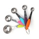 Round Shape 10 Piece Colored Silicone Handle Heavy Duty Stainless Steel Measuring Cups and Measuring Spoons Set