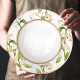 Elegant French Lily of the Valley Dinner Plate Nordic Style Bone China Plate Gold Rim Floral Charger Plate for Wedding
