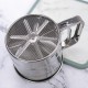 Stainless Steel Double Layers Sieve with Hand Press Flour Sifter Kitchen Tools Manual Flour Sieve Flour Screen Baking Tools