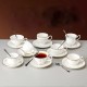 Premium Gold Rim Tea Cup with Saucer Fine Bone China 180ml Coffee Cups and Plates Set