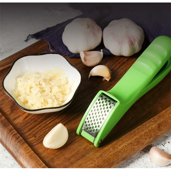 Eco-Friendly Garlic Mincer Press Easy-to-Clean Handy Metal and PP Plastic Chopper for Vegetables and Foods