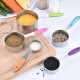 Round Shape 10 Piece Colored Silicone Handle Heavy Duty Stainless Steel Measuring Cups and Measuring Spoons Set