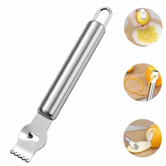 Stainless Steel Lemon Grater Five sharp Pores Handheld Lemon Zester Grater and Citrus Peeler