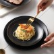 Wholesale Matte Black Porcelain Charger Plate 30cm Ceramic Dinner Plate Salad Plate Set for Restaurant Hotel
