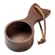 Eco-Friendly Walnut Wood Espresso Coffee Bean Spoon Accessory for Measuring and Dosing Tea Sugar Coffee