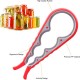 Anti slip Multi Functional 3 Pieces Combination Plastic Rubber Can Opener Large Jar Lid Opener Set with Gripper Pad Lid