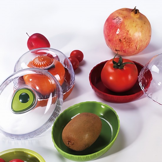 Creative New Fruit Fresh-keeping Box Plastic Vegetable Transparent Sealed Storage Box for Lemon Onion Tomato and Avocado