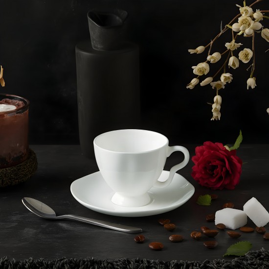 Customizable Logo 3oz Little Espresso Cups Retro Bone China Turkish Coffee Cups and Saucer Set