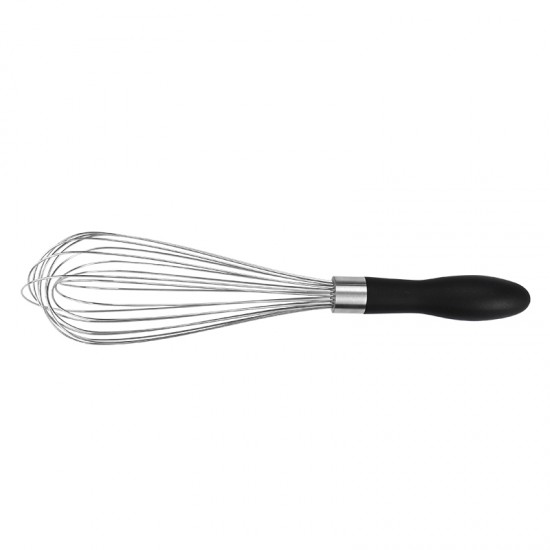 Practical Kitchen Baking Tools Manual 12 Inch Stainless Steel Egg Beater Egg Whisk with Plastic Handle