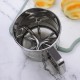 Stainless Steel Double Layers Sieve with Hand Press Flour Sifter Kitchen Tools Manual Flour Sieve Flour Screen Baking Tools
