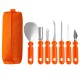 Top Seller 7PCS Halloween Pumpkin Carving Kits Premium Quality Metal PP Plastic Wholesale Set for Fruit & Vegetable Carving
