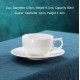Customizable Logo Espresso Shot Cups and Saucer Set  80ml Fine Bone China Small Cup for Espresso Coffee