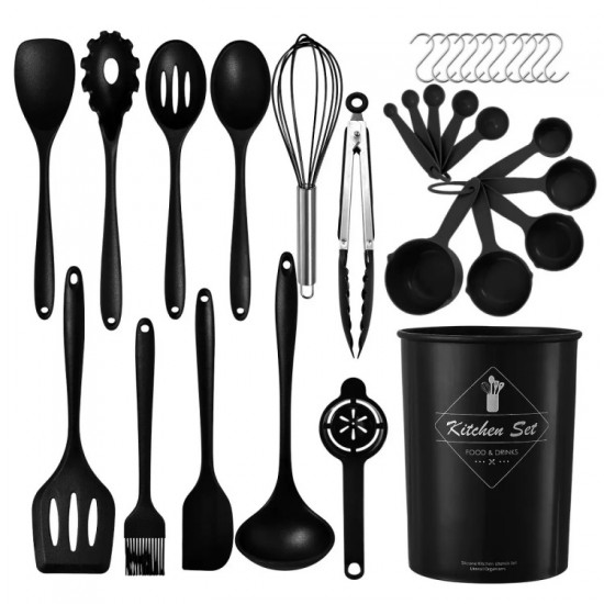 32 Piece Kitchen Tools Gadgets Heat Resistant Silicone Cooking Utensils Set for Kitchen Cookware Tools