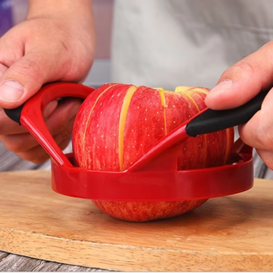 Professional Kitchen Creative Fruit Vegetable Tool 12-Stainless Steel Blade Plastic Apple Slicer with Anti-Slip Handle