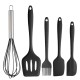 Hot Selling Luxury 5pcs Heat-Resistant Silicone Kitchen Utensils New Home and Kitchen Accessories Cooking Spatula Set